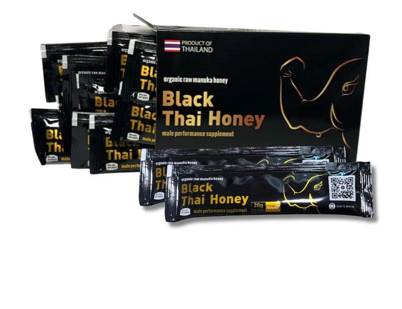 Black Thai Honey 10 Pack – Organic Raw Manuka Honey for Natural Energy